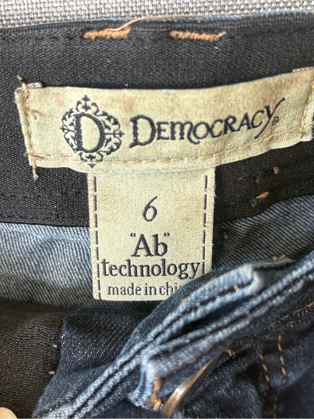 Democracy AB Dark Blue Stretch Skinny Jeans size 6